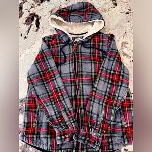 L L Bean fleece zip up jacket womens size M
